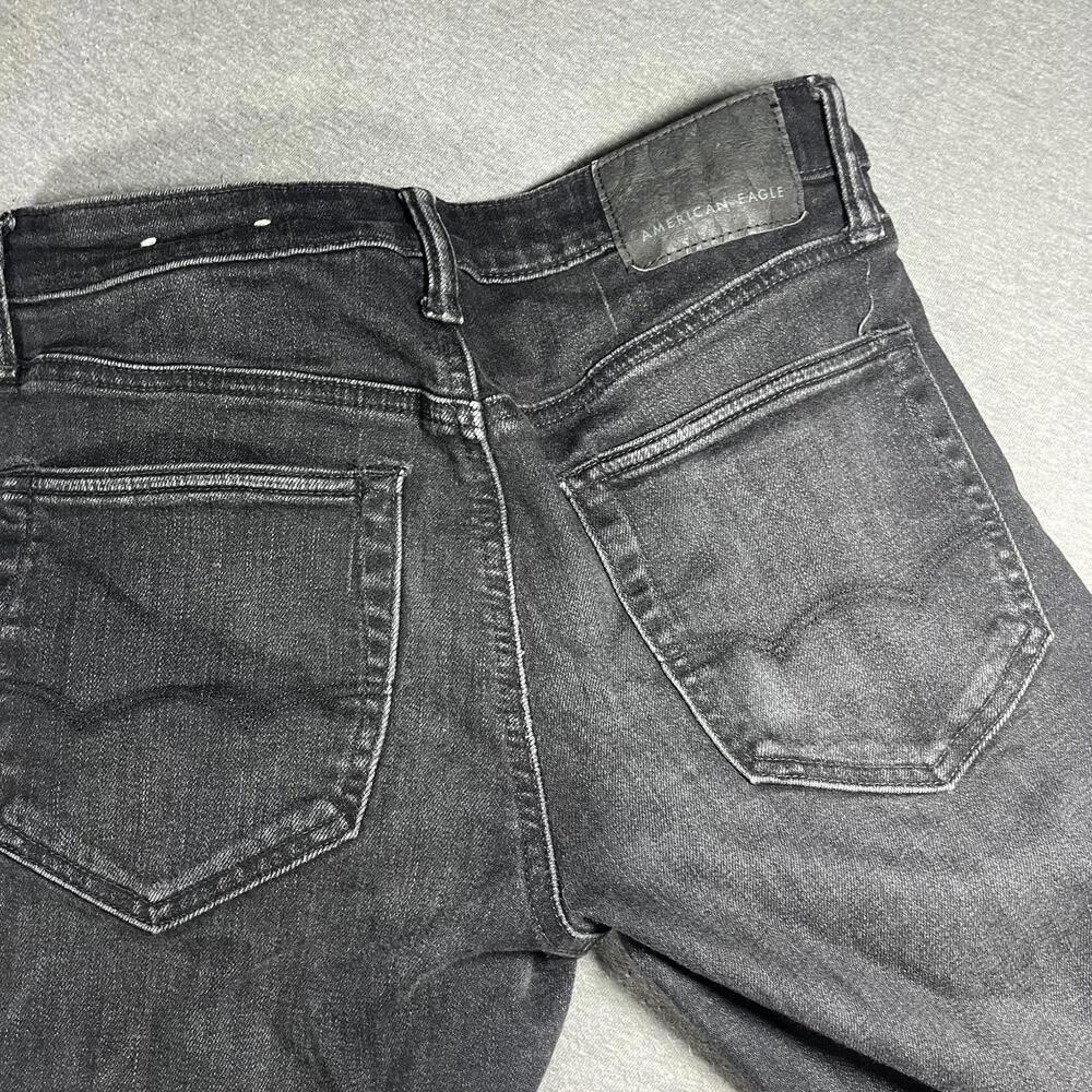 American Eagle RN: 54485 Next Level AirFlex Black Denim Men's 28 by 30 Jeans - Picture 6 of 7